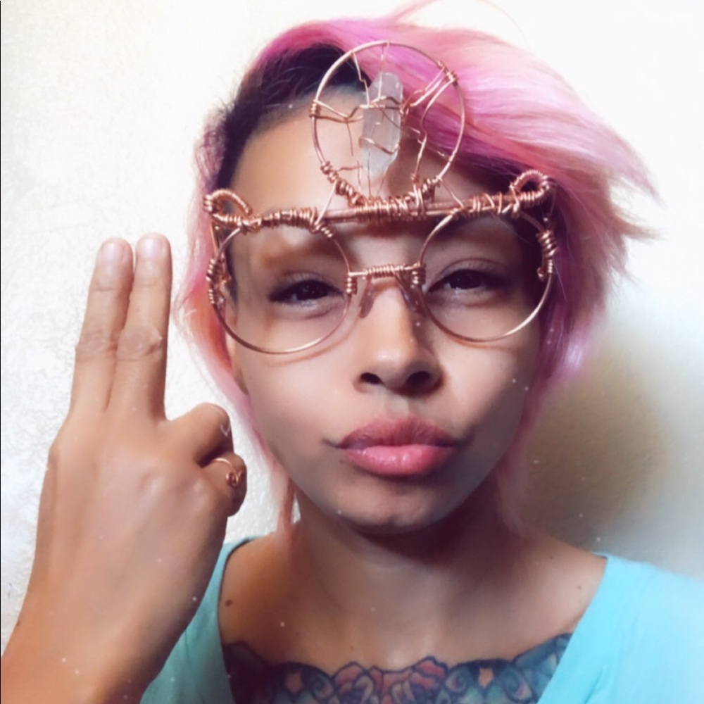 Third Eye Crystal Copper Wire Glasses
